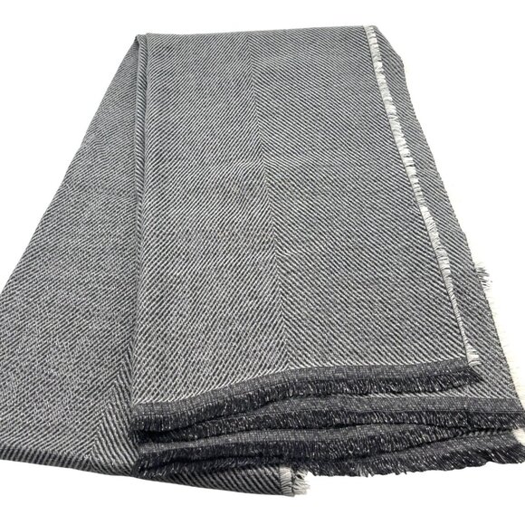 Inc International Concepts Two-Tone Shine Scarf/ Wrap, Black - Picture 7 of 8